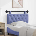 Hangend hoofdbord Met LED-verlichting Jeans Blauw Stof