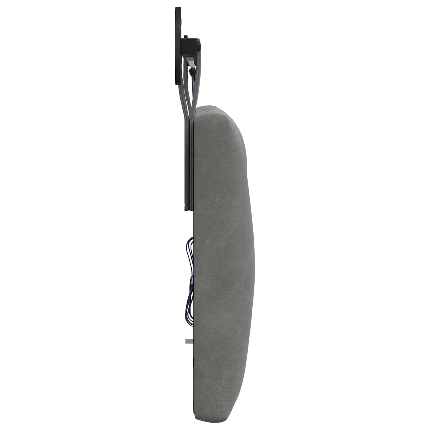 Hangend hoofdbord Met LED-verlichting Donkergrijs Fluweel