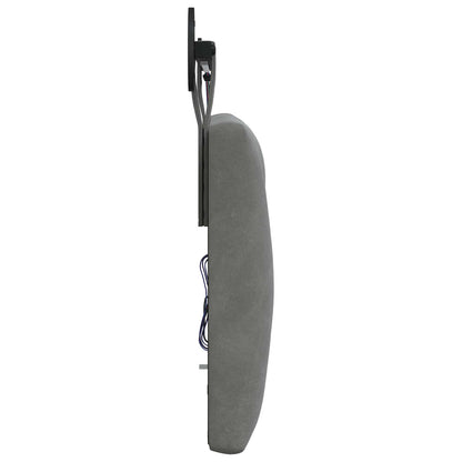 Hangend hoofdbord Met LED-verlichting Donkergrijs Fluweel
