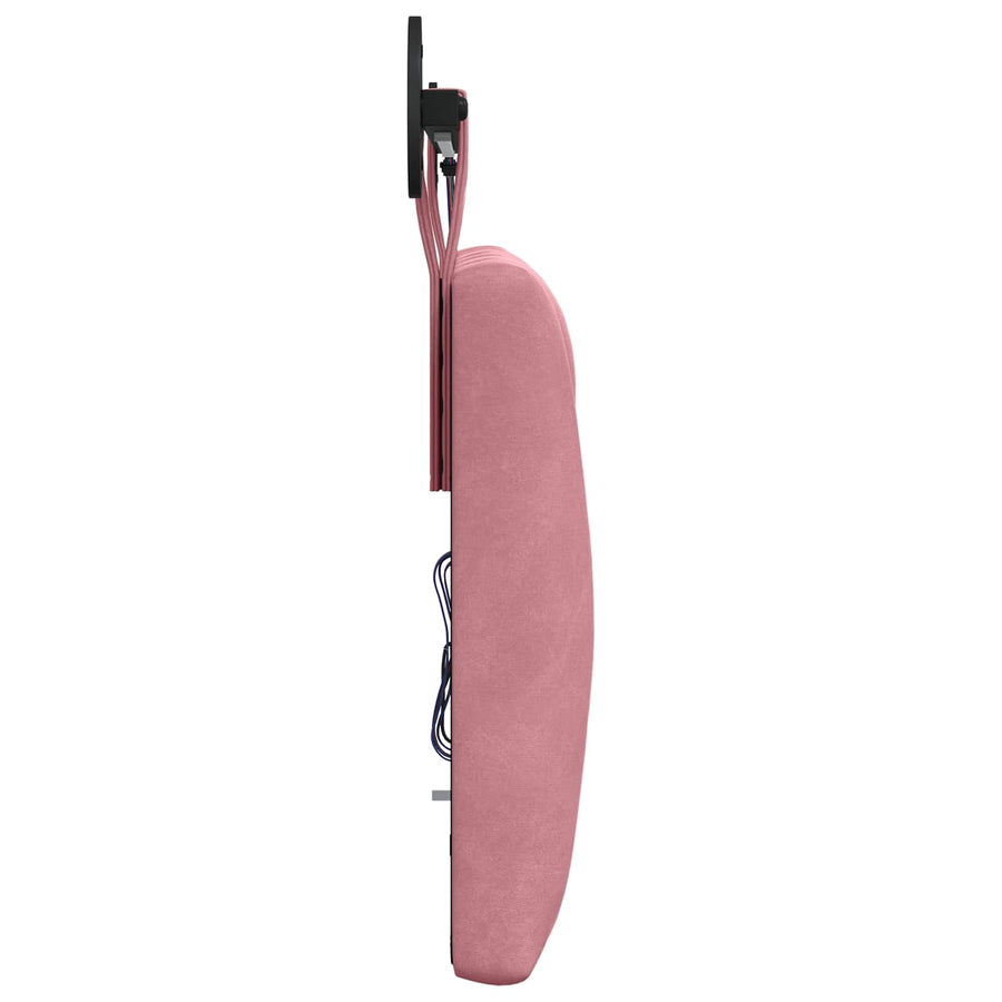 Hangend hoofdbord Met LED-verlichting Roze Fluweel
