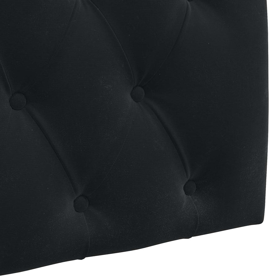 Hangend hoofdbord Met LED-verlichting Zwart Fluweel