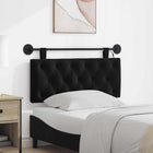 Wall-mounted Headboard With LED Lighting Black Velvet