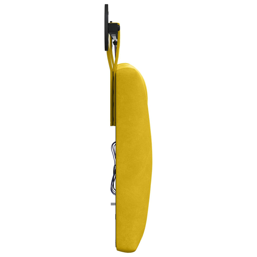 Hangend hoofdbord Met LED-verlichting Geel Fluweel