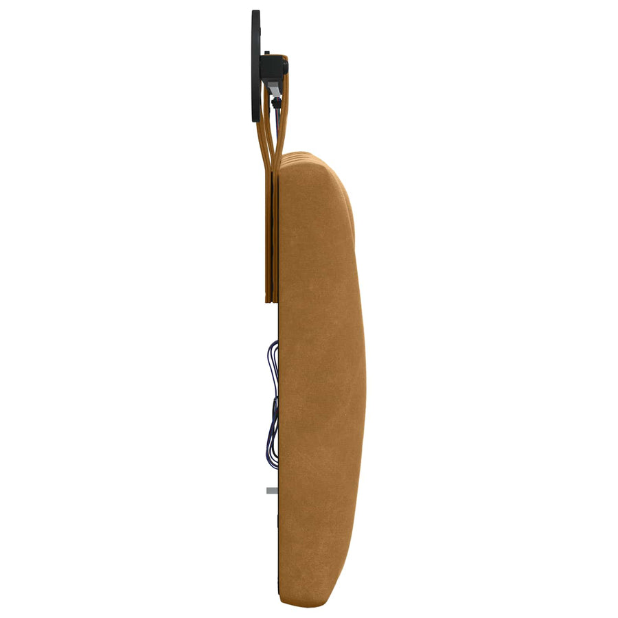 Hangend hoofdbord Met LED-verlichting Bruin Fluweel