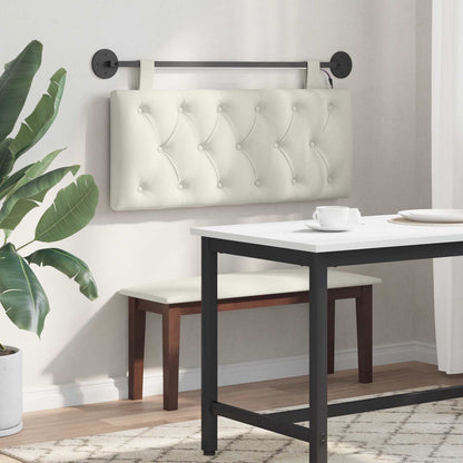 Hangend hoofdbord Met LED-verlichting Crèmekleurig Fluweel