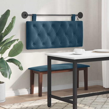 Hangend hoofdbord Met LED-verlichting Blauw Fluweel