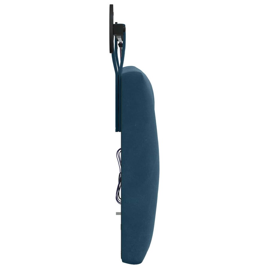 Hangend hoofdbord Met LED-verlichting Blauw Fluweel