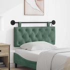 Hoofdbord 110x55x7 cm zeegroen fluweel met LED