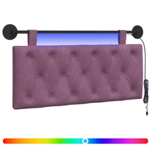 Hangend hoofdbord Met LED-verlichting Paars Fluweel