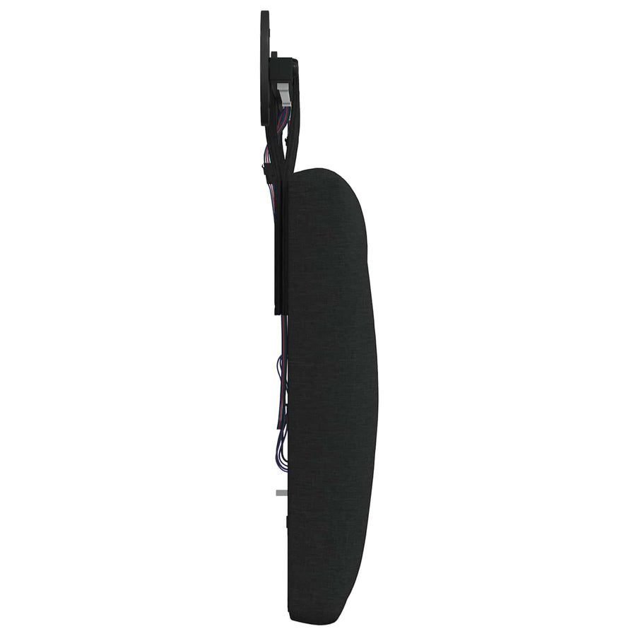 Hangend hoofdbord Met LED-verlichting Zwart Stof