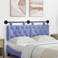 Hangend hoofdbord Met LED-verlichting Jeans Blauw Stof