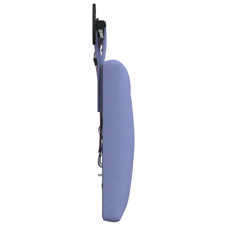 Hangend hoofdbord Met LED-verlichting Jeans Blauw Stof