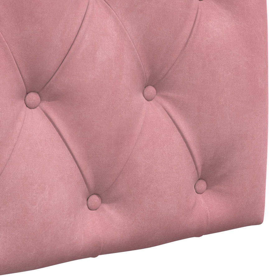 Hangend hoofdbord Met LED-verlichting Roze Fluweel