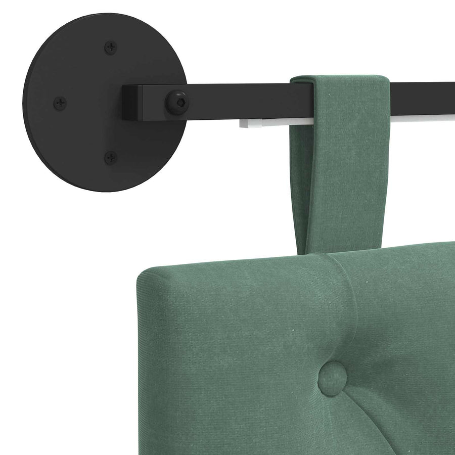 Hangend hoofdbord Met LED-verlichting Zeegroen Fluweel