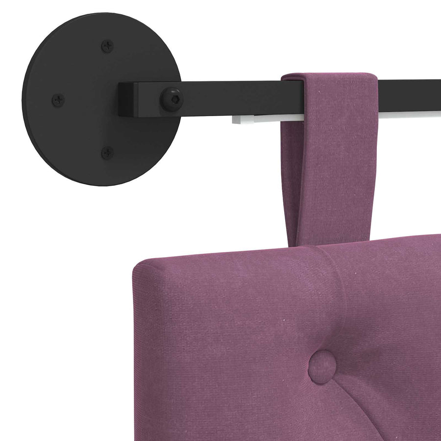 Hangend hoofdbord Met LED-verlichting Paars Fluweel