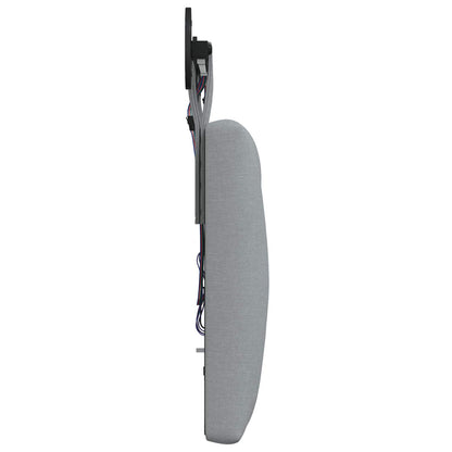 Hangend hoofdbord Met LED-verlichting Lichtgrijs Stof