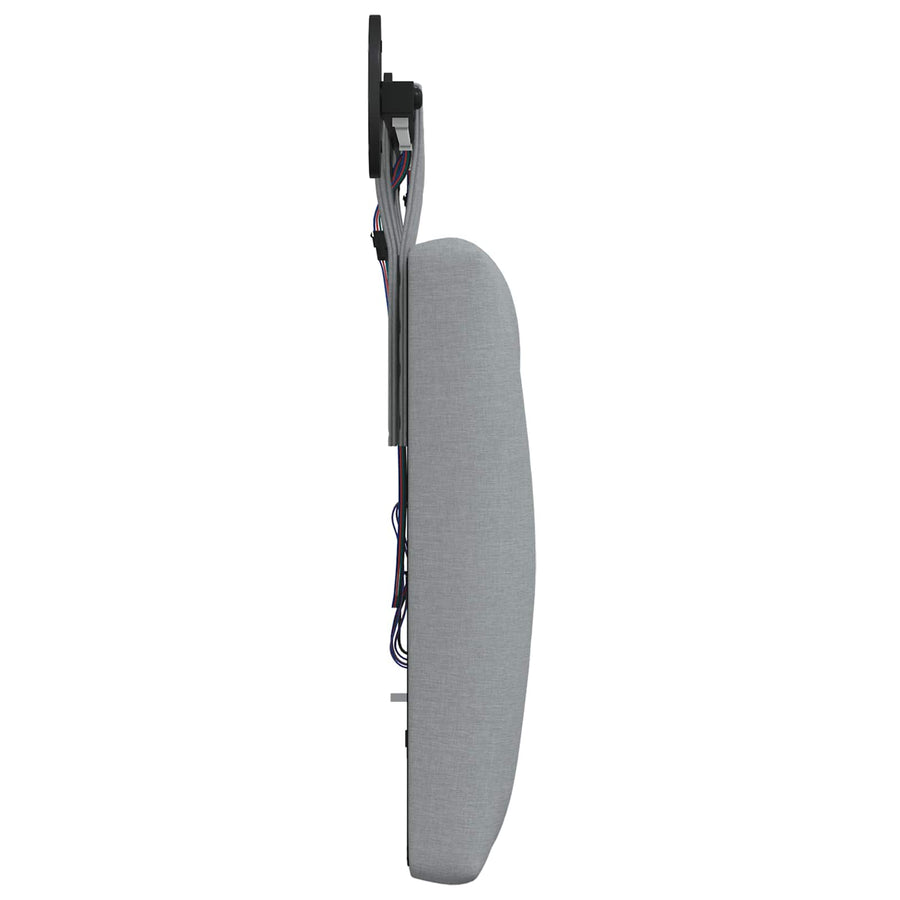 Hangend hoofdbord Met LED-verlichting Lichtgrijs Stof