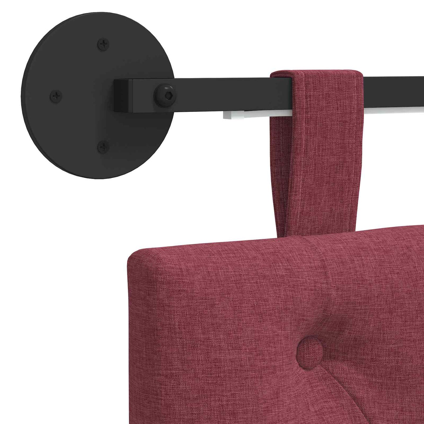 Hangend hoofdbord Met LED-verlichting Wijnrood Stof