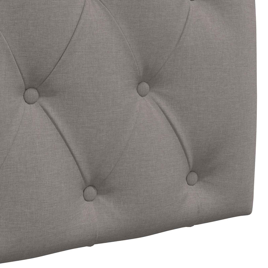 Hangend hoofdbord Met LED-verlichting Taupe Stof