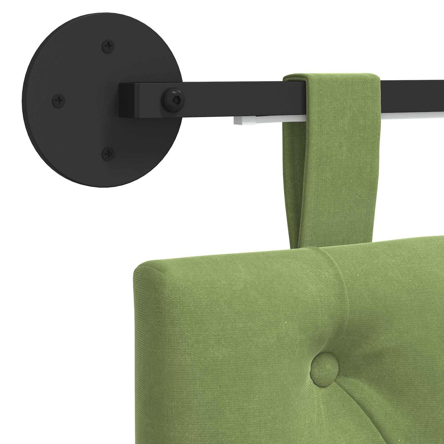 Hangend hoofdbord Met LED-verlichting Lichtgroen Fluweel