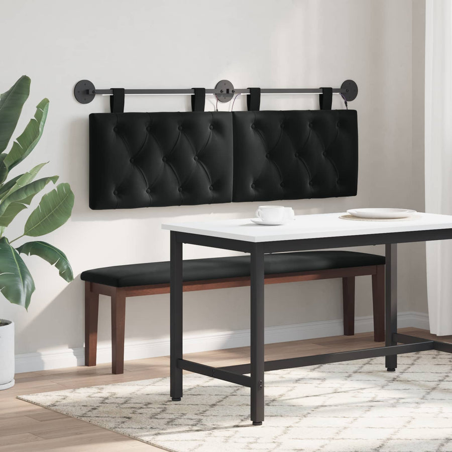 Hangend hoofdbord Met LED-verlichting Zwart Fluweel