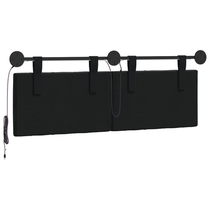 Hangend hoofdbord Met LED-verlichting Zwart Fluweel
