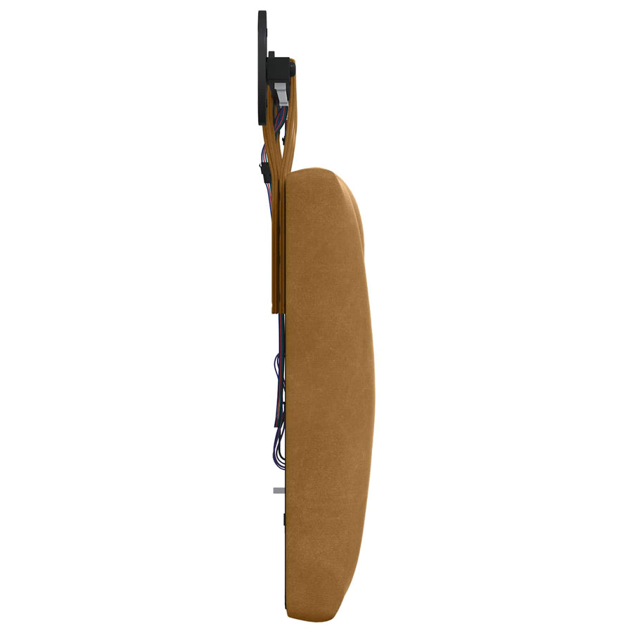 Hangend hoofdbord Met LED-verlichting Bruin Fluweel