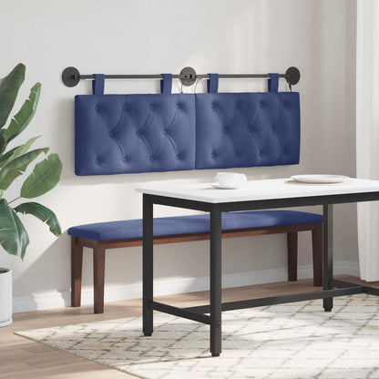 Hangend hoofdbord Met LED-verlichting Politieblauw Fluweel