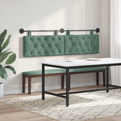 Hangend hoofdbord Met LED-verlichting Zeegroen Fluweel