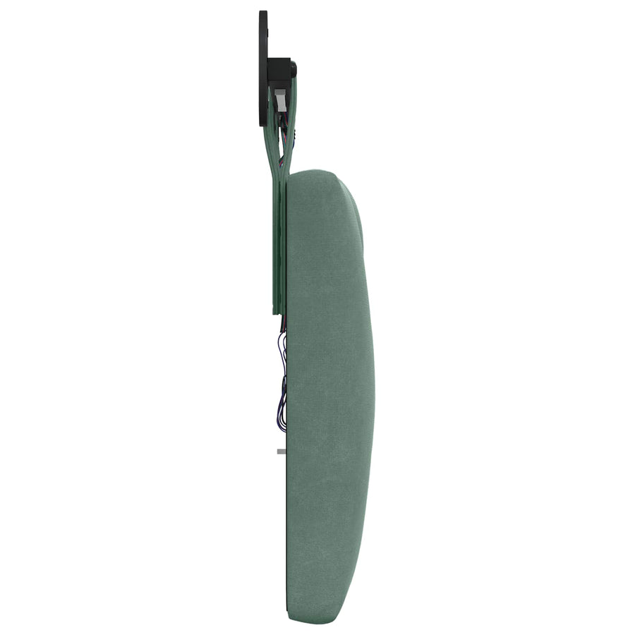 Hangend hoofdbord Met LED-verlichting Zeegroen Fluweel