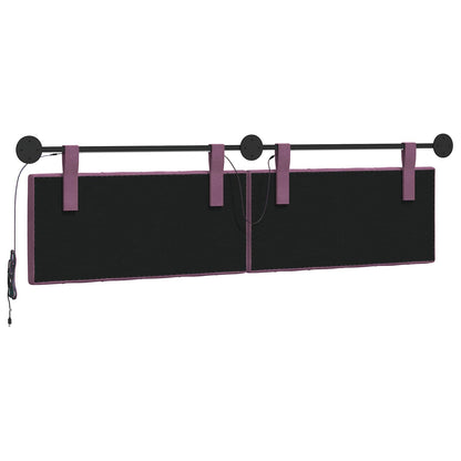 Hangend hoofdbord Met LED-verlichting Paars Fluweel