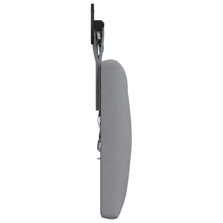 Hangend hoofdbord Met LED-verlichting Lichtgrijs Stof