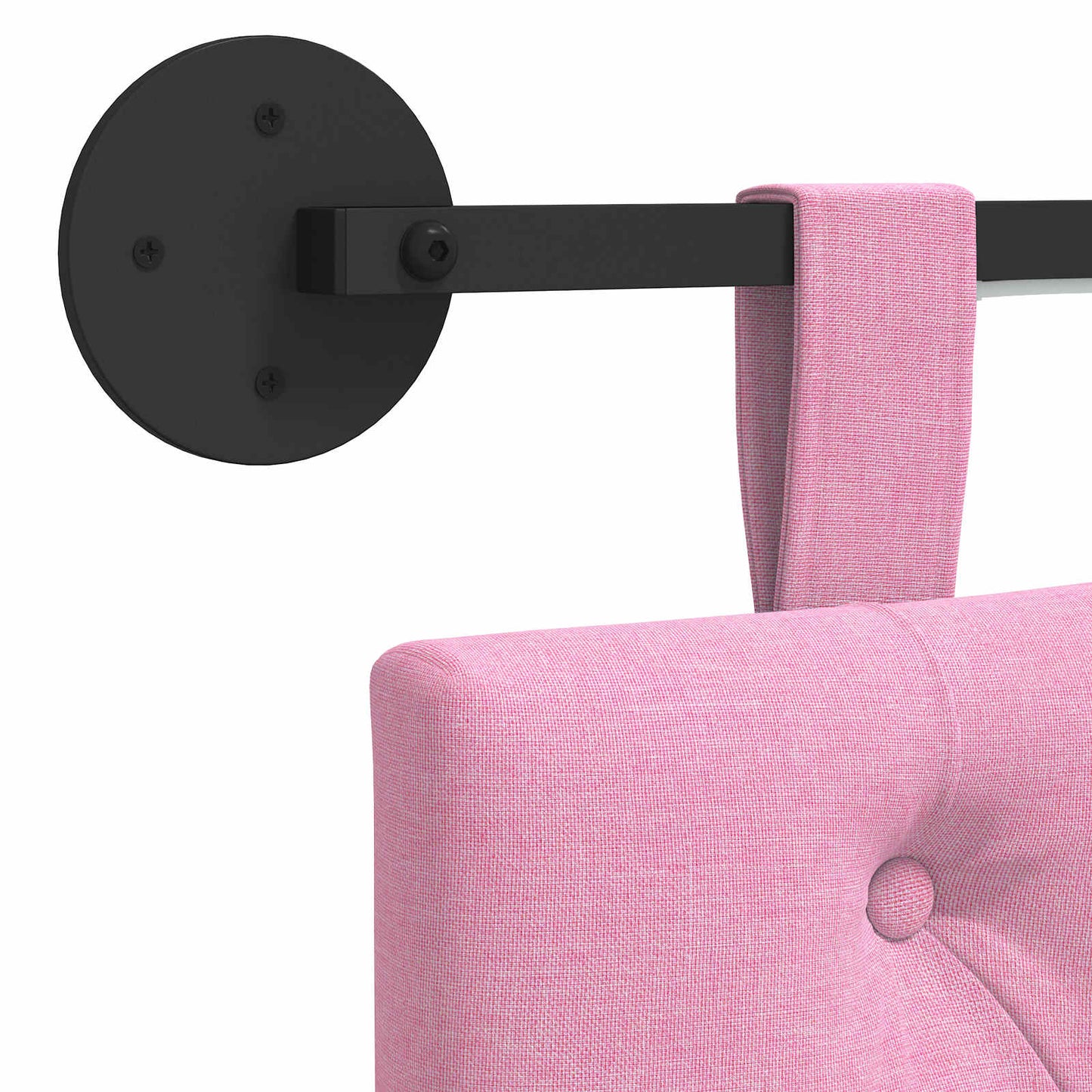 Hangend hoofdbord Met LED-verlichting Roze Stof