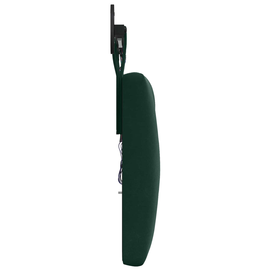Hangend hoofdbord Met LED-verlichting Donkergroen Fluweel