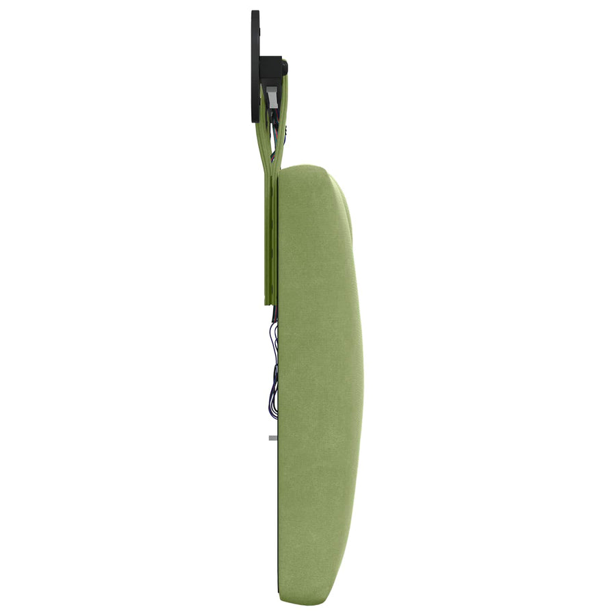 Hangend hoofdbord Met LED-verlichting Lichtgroen Fluweel