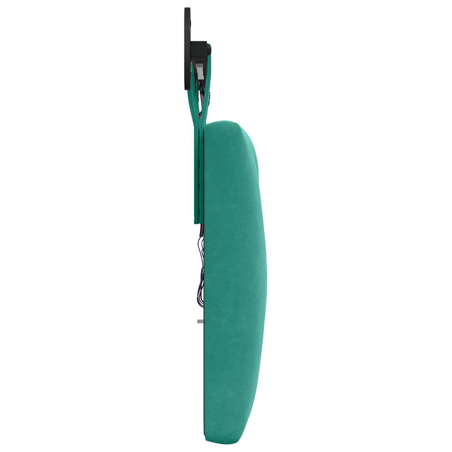 Hangend hoofdbord Met LED-verlichting Turquoise Fluweel