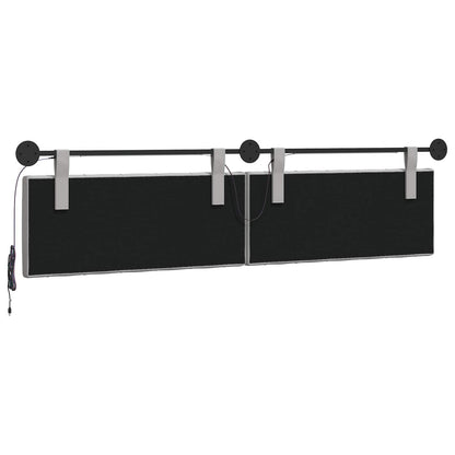 Hangend hoofdbord Met LED-verlichting Wolkengrijs Stof