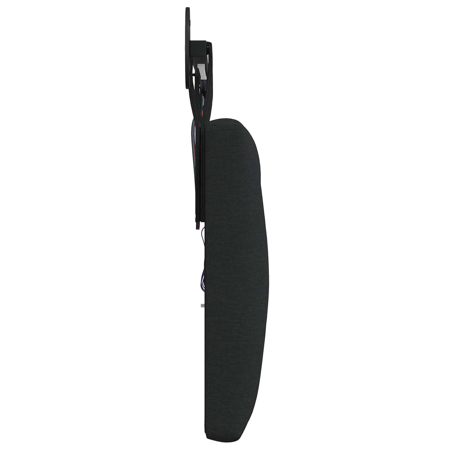 Hangend hoofdbord Met LED-verlichting Zwart Stof