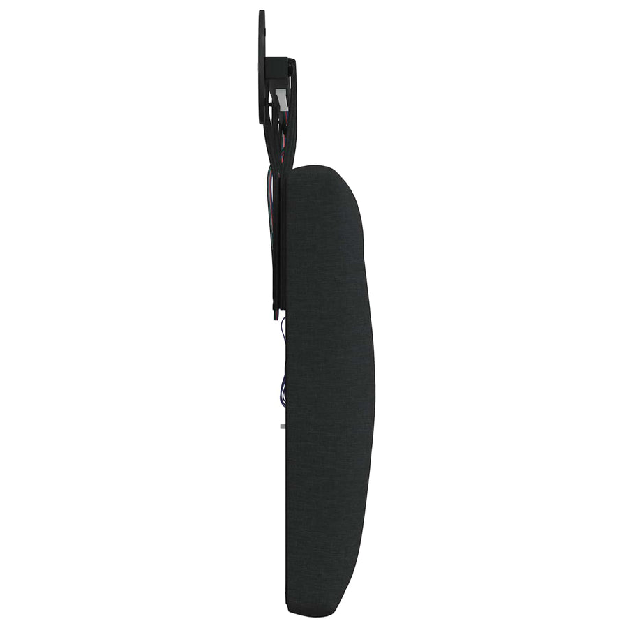 Hangend hoofdbord Met LED-verlichting Zwart Stof