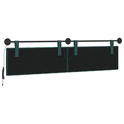 Hangend hoofdbord Met LED-verlichting Donkergroen Stof