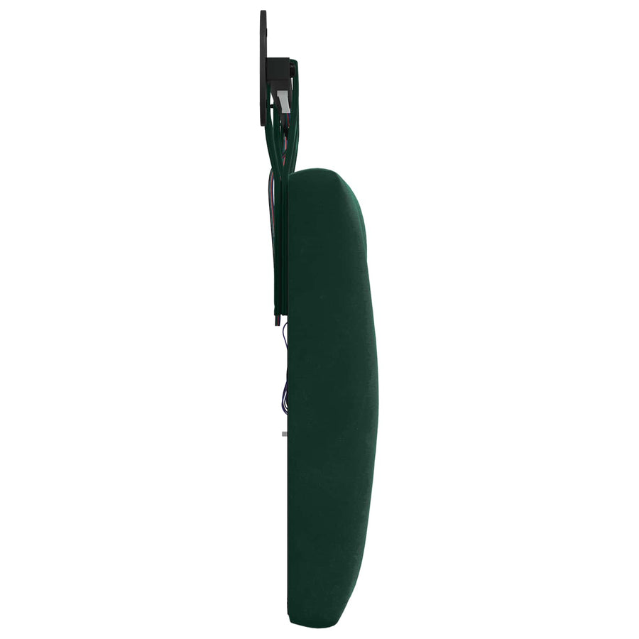 Hangend hoofdbord Met LED-verlichting Donkergroen Fluweel