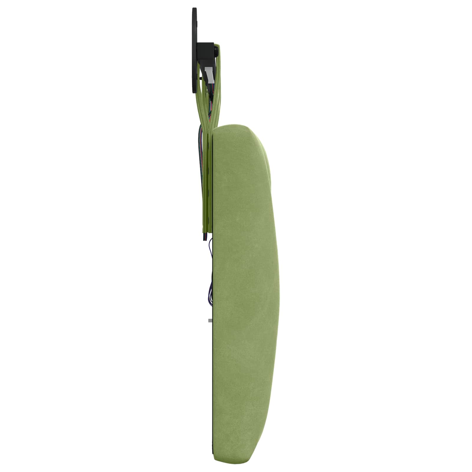 Hangend hoofdbord Met LED-verlichting Lichtgroen Fluweel