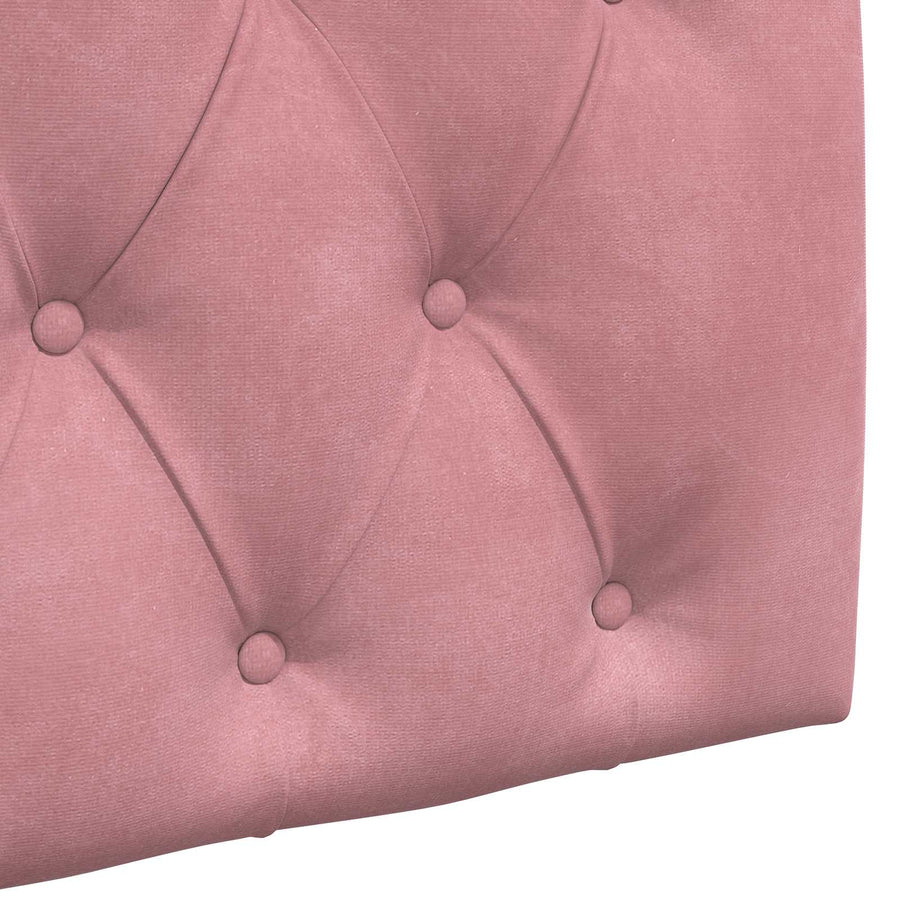 Hangend hoofdbord Met LED-verlichting Roze Fluweel