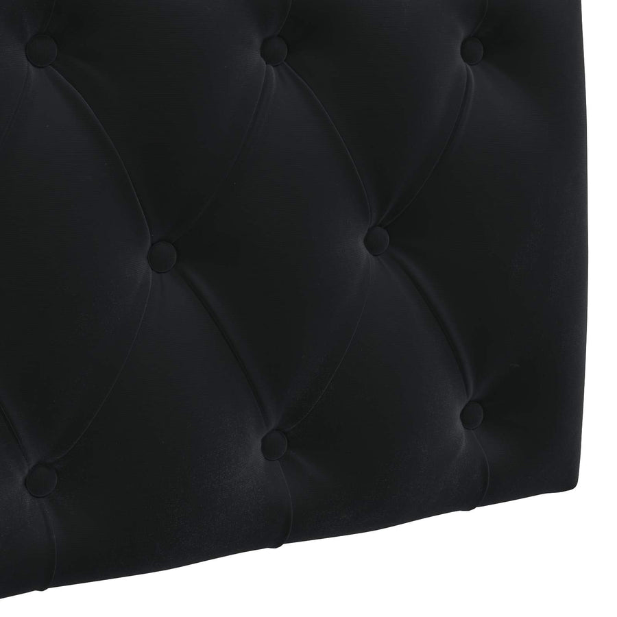 Hangend hoofdbord Met LED-verlichting Zwart Fluweel