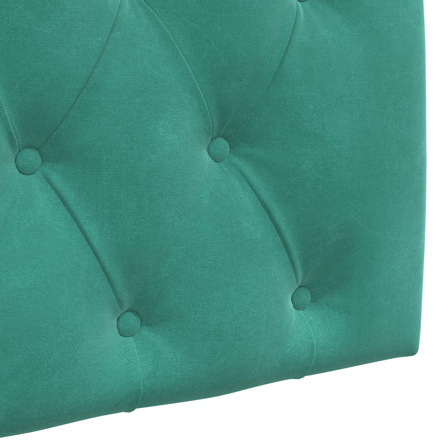 Hangend hoofdbord Met LED-verlichting Turquoise Fluweel