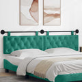 Hangend hoofdbord Met LED-verlichting Turquoise Fluweel