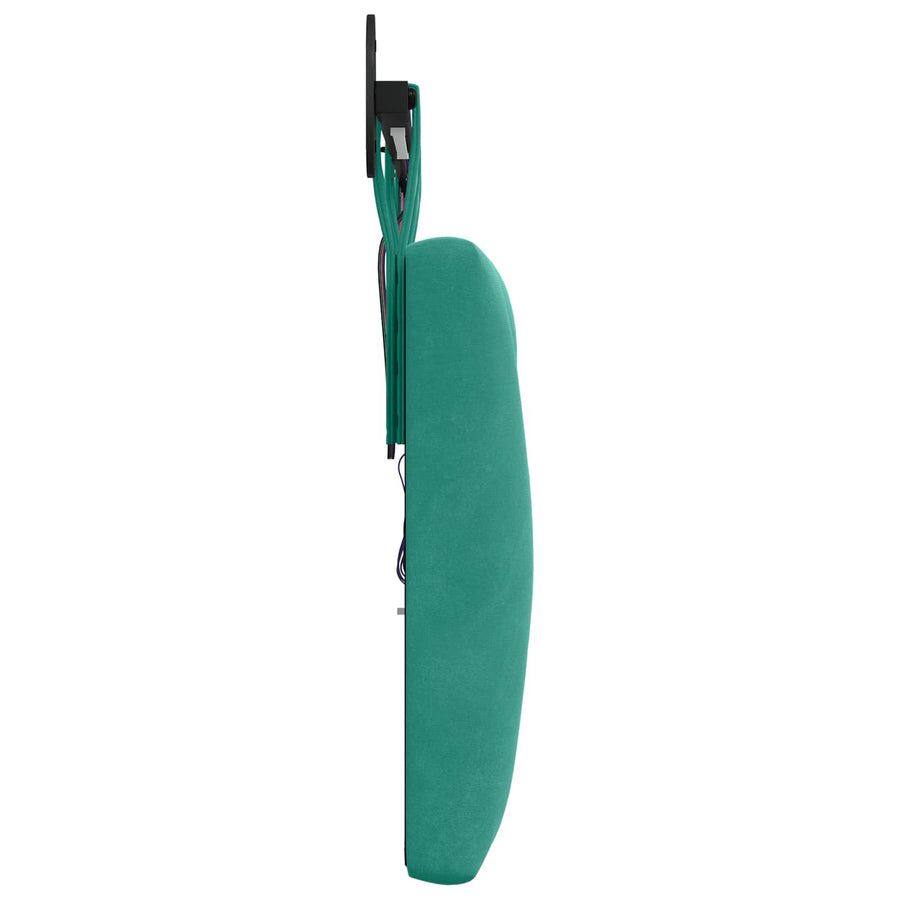 Hangend hoofdbord Met LED-verlichting Turquoise Fluweel