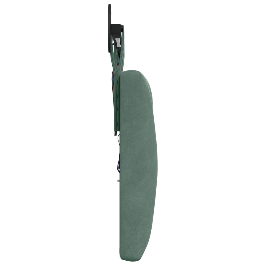 Hangend hoofdbord Met LED-verlichting Zeegroen Fluweel