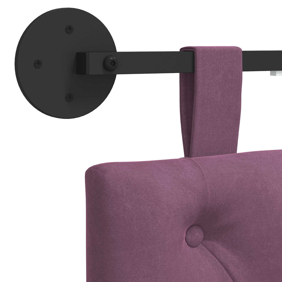 Hangend hoofdbord Met LED-verlichting Paars Fluweel
