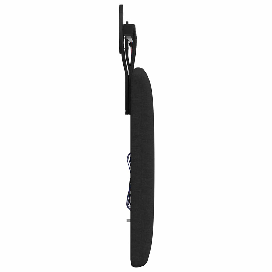 Hangend hoofdbord Met LED-verlichting Zwart Stof